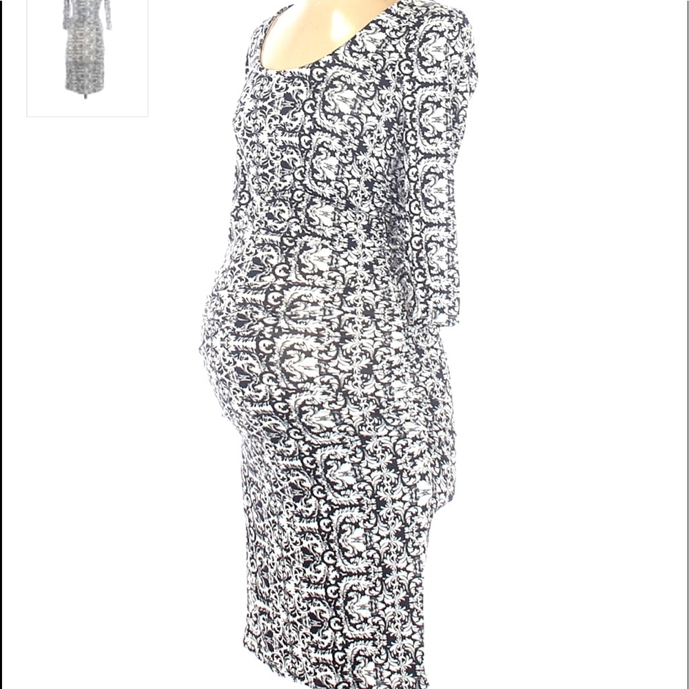 Isabella Oliver black and white maternity dress